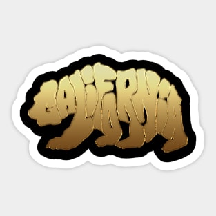 Cali Gold Grizzly Sticker